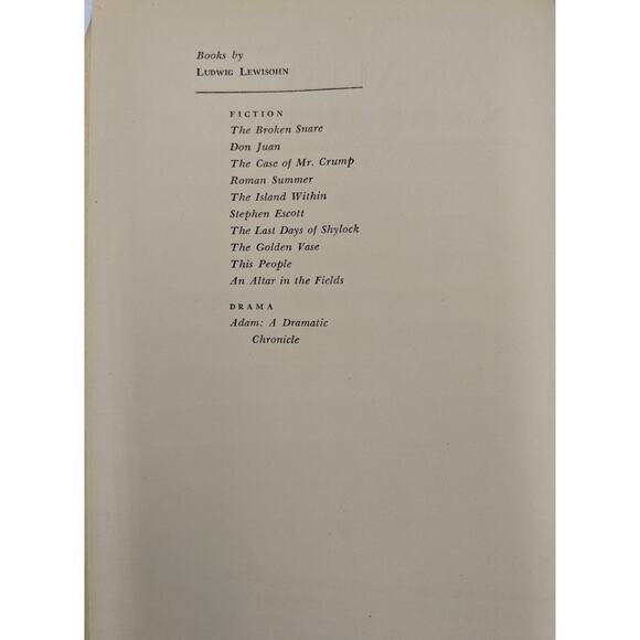 An Altar In The Fields By Ludwig Lewisohn Vintage Novel First Edition 1934 - Picture 9 of 15